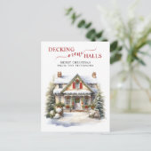 新しいホールをデッキニューホームクリスマスムービング 案内ポストカード (スタンド正面)