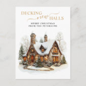 新しいホールをデッキニューホームクリスマスムービング 案内ポストカード (正面)