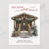 新しいホールをデッキニューホーム素朴クリスマスムービング 案内ポストカード (正面)