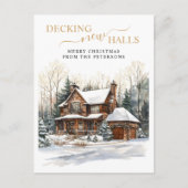 新しいホールをデッキニューホーム素朴クリスマスムービング 案内ポストカード (正面)