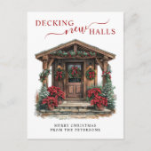 新しいホールをデッキニューホーム素朴クリスマスムービング 案内ポストカード (正面)