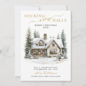 新しいホールをデッキニューホーム素朴クリスマスムービング 案内状 (正面)