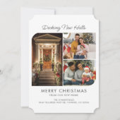 新しいホールをデッキファミリー写真クリスマス移動 シーズンカード (正面)