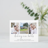 新しいホールをデッキング3枚の写真クリスマスを移動 ポストカード (スタンド正面)