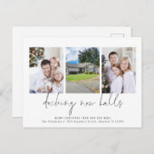 新しいホールをデッキング3枚の写真クリスマスを移動 ポストカード (正面/裏面)