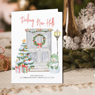 新しいホールをデッキ新しいドア番号クリスマスムービング 案内状