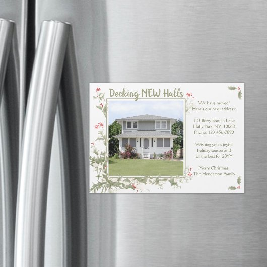 新しいホールをデッキ磁気クリスマスカードを移動 マグネット招待状