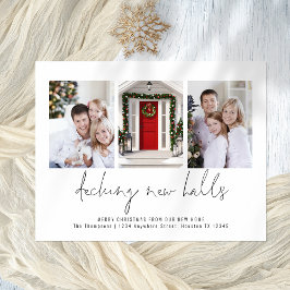 新しいホールをデッキ3写真クリスマスカードを移動 ノートカード