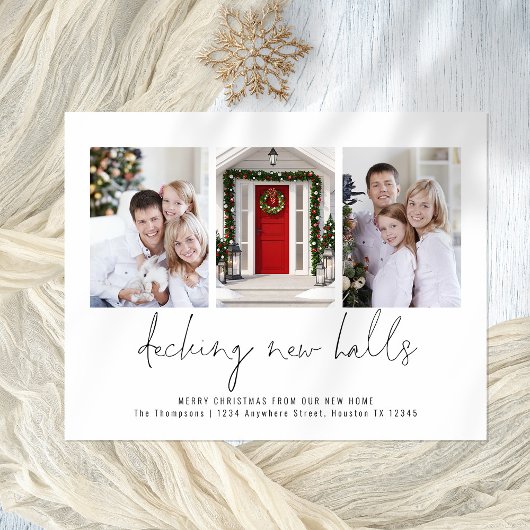 新しいホールをデッキ3写真クリスマスカードを移動 ノートカード