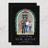 新しいホールを飾る 引越しのお知らせ ホリデーカード シーズンカード (正面/裏面)