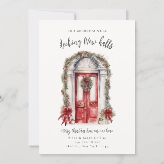 新しいホールを飾る 移動のお知らせ ホリデーカード (正面)