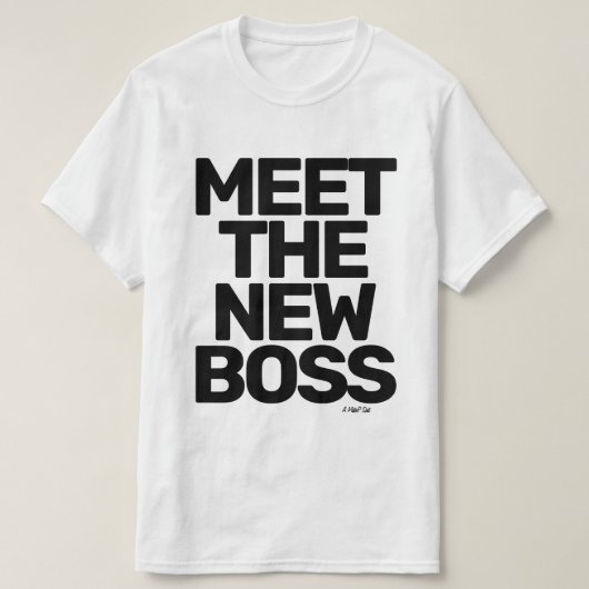 新しいボスに出会う（両面） - MisterPシャツ Tシャツ (デザイン正面)