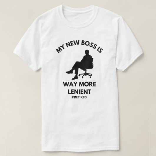 新しいボスは非常に寛大だ | 退職 Tシャツ (デザイン正面)