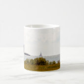 新しいポイント心地よい灯台 コーヒーマグカップ (中央)