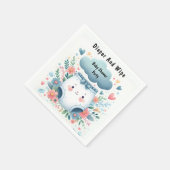 新しいポストパパピンクブルーおむつ及び拭きベビーシャワー スタンダードカクテルナプキン (角)