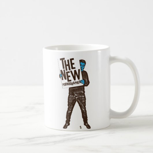 新しいポルノ製作者の印 コーヒーマグカップ (右)