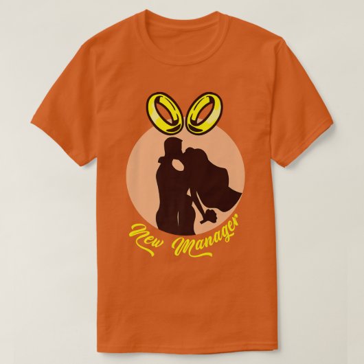 新しいマネージャーリングや輪花嫁マリッジブリーズメイドメイドO Tシャツ (デザイン正面)