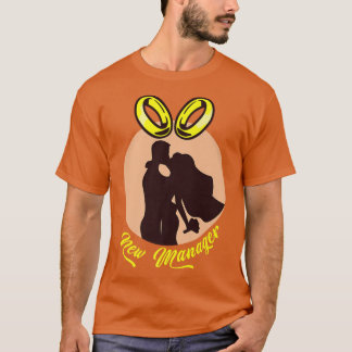 新しいマネージャーリングや輪花嫁マリッジブリーズメイドメイドO Tシャツ