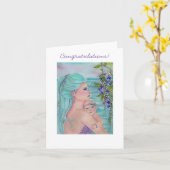 新しいママおめでとうグリーティングカードby Renee カード (黄色い花)