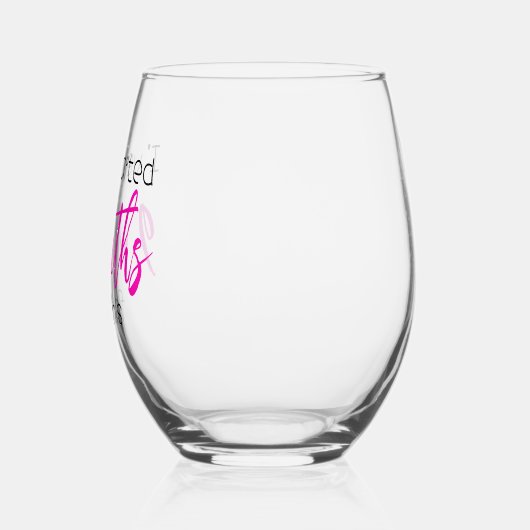 新しいママのための赤おもしろいちゃんシャワーことわざ ステムなしワイングラス (左)