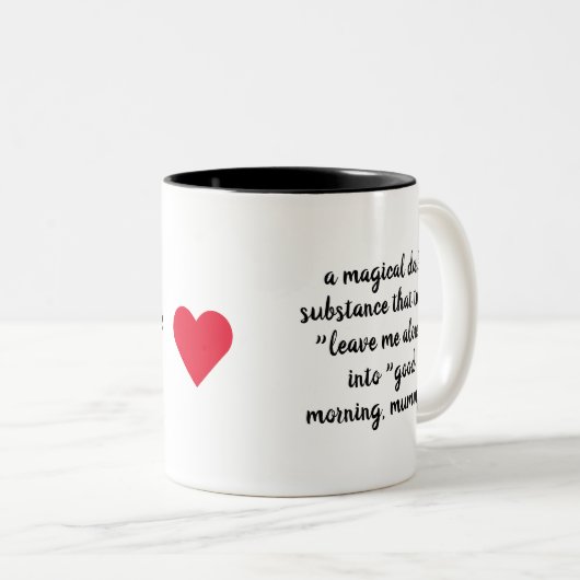 新しいママのギフト、ママ、コーヒパーソナライズされたーマグ ツートーンマグカップ (正面右)