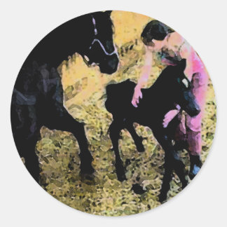 新しいママのシール ラウンドシール