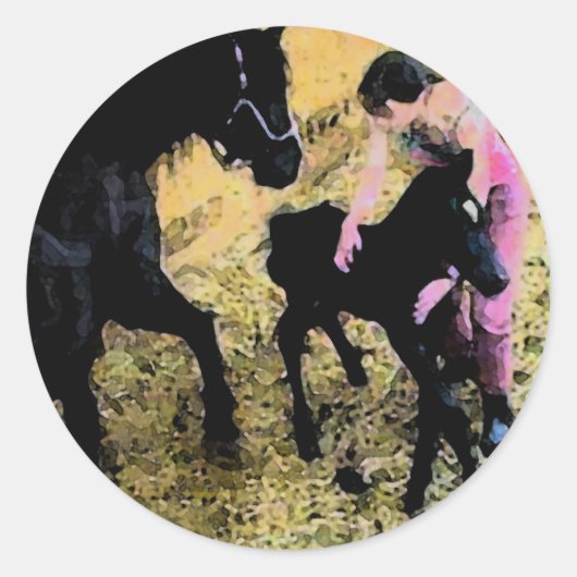 新しいママのシール ラウンドシール (正面)