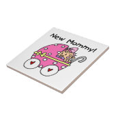 新しいママのベビーガールギフト タイル (側面)