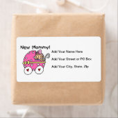 新しいママのベビーガールギフト ラベル (インサイチュ)