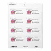 新しいママのベビーガールギフト ラベル (フルシート)