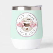 新しいママのユーモア、コーヒーは私たちの唯一の希望パステルティール（緑がかった色） (左面)