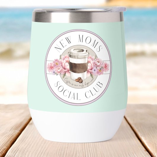 新しいママのユーモア、コーヒーは私たちの唯一の希望パステルティール（緑がかった色）