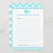 新しいママの親とベビークジラのアドバイスリスト 招待状 (正面/裏面)