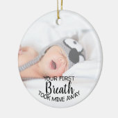 新しいママパパベビーフォトオーナメント セラミックオーナメント (左)
