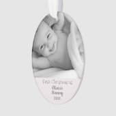 新しいママ初めてのクリスマスをママパーソナライズされた オーナメント (正面)