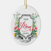 新しいママ確立パーソナライズされた水カラーフローラ セラミックオーナメント (右)