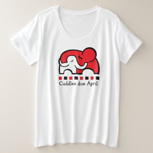 新しいママ/ママはTシャツでハードルになる プラスサイズTシャツ (デザイン正面)