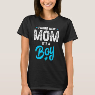 新しいママ 誇り 男の子 ママに昇格 おめでとう 女性用 Tシャツ