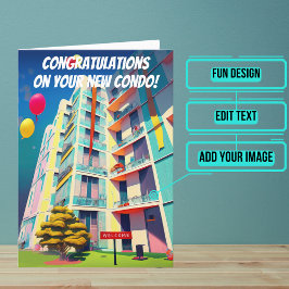 新しいマンションへの引越しのお祝い カード