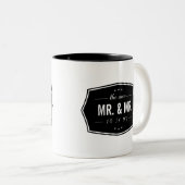 新しいミスターとミスター・ゲイ結婚の新婚の写真 ツートーンマグカップ (正面右)