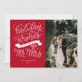 新しいミスターの休日の希望そしてミセス(レッド) シーズンカード (正面)