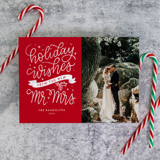 新しいミスターの休日の希望そしてミセス(レッド) シーズンカード