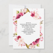 新しいミスターをシックにミセスの結婚写真の発表 招待状 (裏面)