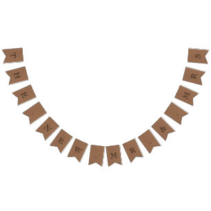 新しいミスタークラフト素朴夫人結婚の バンティングフラッグ