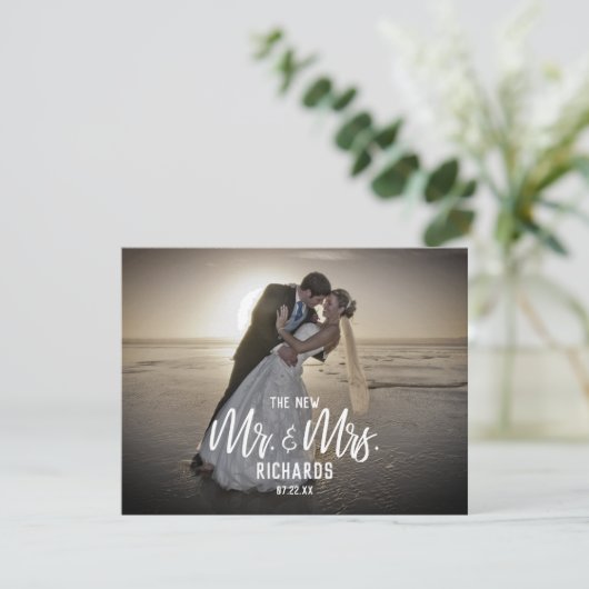 新しいミスターミセスの結婚写真の発表 招待状 (スタンド正面)