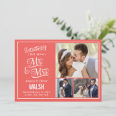 『新しいミスター結婚とミセスの発表-サンゴ』 招待状 (スタンド正面)