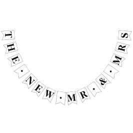 新しいミスター・アンド・ミセス結婚ズの装飾 バンティングフラッグ