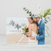 新しいミスター·エロペモダンメント·マリッジ·アナウンス 招待状 (スタンド正面)