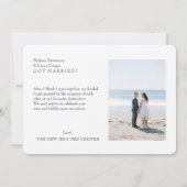 新しいミスター·エロペモダンメント·マリッジ·アナウンス 招待状 (裏面)