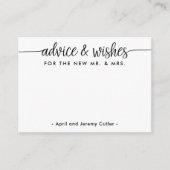 新しいミスター＆ミセスBlankへのアドバイスと願い エンクロージャーカード (正面)